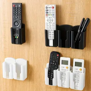 Wall Mounted Remote Control Holder, 2 Counts Minimalist Multipurpose Remote Control Storage Box, Multifunctional Storage Rack for Home Office, Organiser, Remotes Organizer
