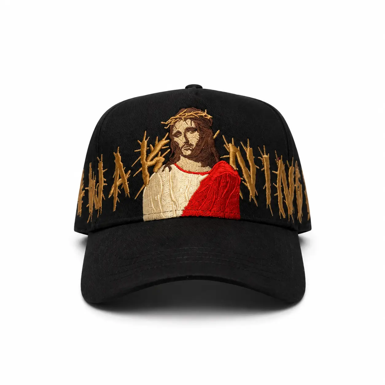 Dandy Hats x Rude Awakenings "Jesus" - Black Snapback - Premium Streetwear Baseball Cap for Men & Women, Adjustable