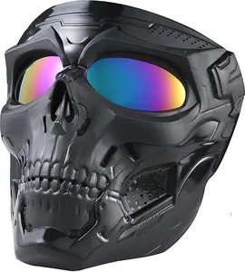 Windproof Skull Goggles with Skull Mask - Tactical Accessories for Halloween Adult Masks, CS Shooting Games Windproof Skull Goggles with Skull Mask - Tactical Accessories for Halloween Adult Masks, CS Shooting Games