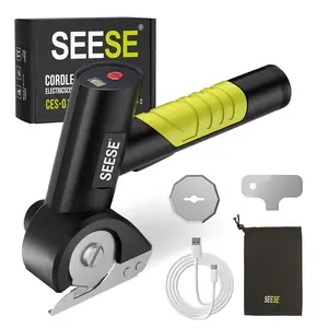 SEESE Cordless Rechargeable Electric Scissors – Portable Cutter for Fabric, Cardboard, Carpet & Leather Sewing Supplies Crafts Sewing Tools SEESE Cordless Rechargeable Electric Scissors – Portable Cutter for Fabric, Cardboard, Carpet & Leather Sewing Supplies Crafts Sewing Tools
