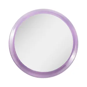 Zadro 5X Magnification Mirror with Suction Cup, 7 in. x 7 in. x 2 in., Purple Finish, Hands-Free Design for Travel and Everyday Use