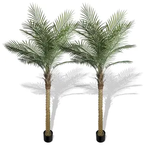 90-in Decorative Indoor Artificial Trees - Set of 2 Lifelike Majestic Artificial Trees, Easy to Assemble, Versatile for Indoor-Outdoor Use, Ideal for Home Decor & Commercial Space Display, Premium Housewarming Gift