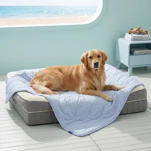Bedsure Cooling Pet Blanket – Q-MAX>0.4 Self Cooling Dog & Cat Ice Mat, Breathable Lightweight Summer Pet Throw, Washable summervibes