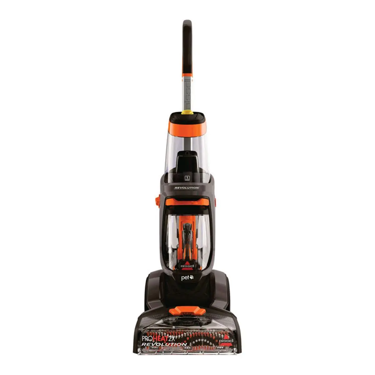Bissell 1595453 ProHeat 2X Revolution Upright Carpet Cleaner - 6.8A, Standard Orange, Bagless, High-Quality Material, Deep Cleaning, Dual DirtLifter Power Brushes, Express Clean Mode, Deep Clean, Corded