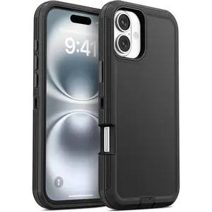 Entronix Case Compatible with iPhone 16 - Triple-Layer Heavy Duty Protection