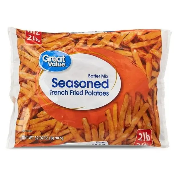 Great Value Seasoned French Fried Potatoes, 32 oz Frozen Bag – Crispy Seasoned French Fries, Golden & Crunchy, Easy Oven or Air Fryer Side Dish, Family Size