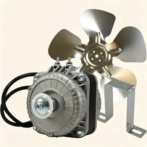 Universal Fit 7W Refrigeration Condenser and Evaporator Motor 115V 60Hz 0.55A 1450rpm Includes Base and 8in Aluminum Fan Blade CCW Shaft End Reusable Durable Replacement Motor for Cooling Systems Efficient Airflow Replacement Part