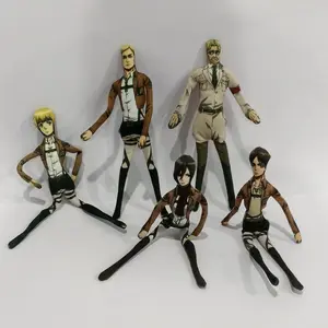 Attack on Titan Rivaille Ackerman Eren Jaeger Cosplay Doll Plush Stuffed Dolls Abstract Wire Skeleton Anime Prop