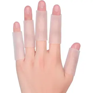 20 Pairs Silicone Gel Finger Sleeve Elastic Clear Finger Cushions Tubes Silicone Finger Protector for Finger Cracking, Corns, Blisters Beauty & Personal Care