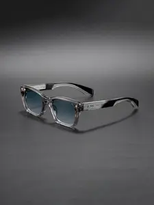 Unisex Square Frame Sunglasses Uv400 Protection, Casual Style Gradient Lenses for Travel Beach Cycling Music Festivals Outdoor Sports