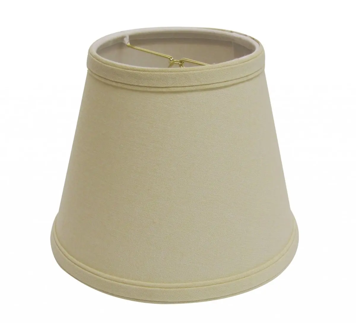 212 MAIN 8 in. Parchment Beige Empire Hardback Slanted Linen Lampshade - Traditional Design, Bulb-Compatible, Warm Light, Indoor Table Lamp Accessory for Home Improvement Lighting