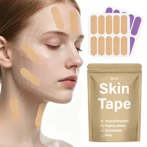 120pcs Wrinkle Tape—Facial tape specifically designed for the forehead, crow’s feet, and nasolabial folds—Pre-cut kinesiology tape, hypoallergenic, skin-friendly, and latex-free