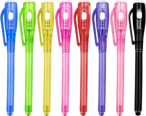 8PCS Invisible Ink Pen with UV Light Secret Message Pen Spy Pens for Kids, Magic Invisible Markers Classroom Prizes for Students, Birthday Christmas Gift for Girls Boys Party Favors Toys