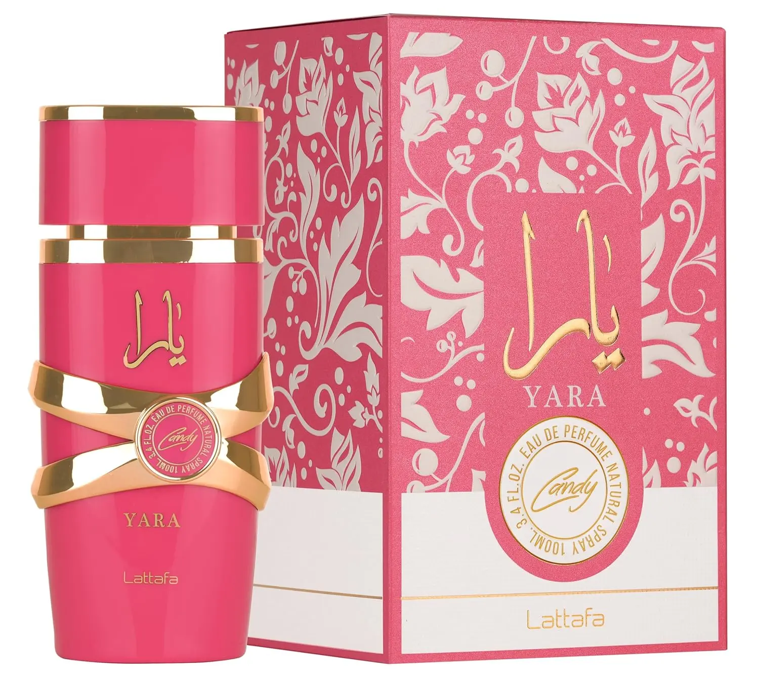 Lattafa Yara Candy for Women 3.4 Ounce (100ml) Eau De Parfum Spray Perfume Fragrance Fruity Citrus Floral, Vanilla, Long Lasting Perfume
