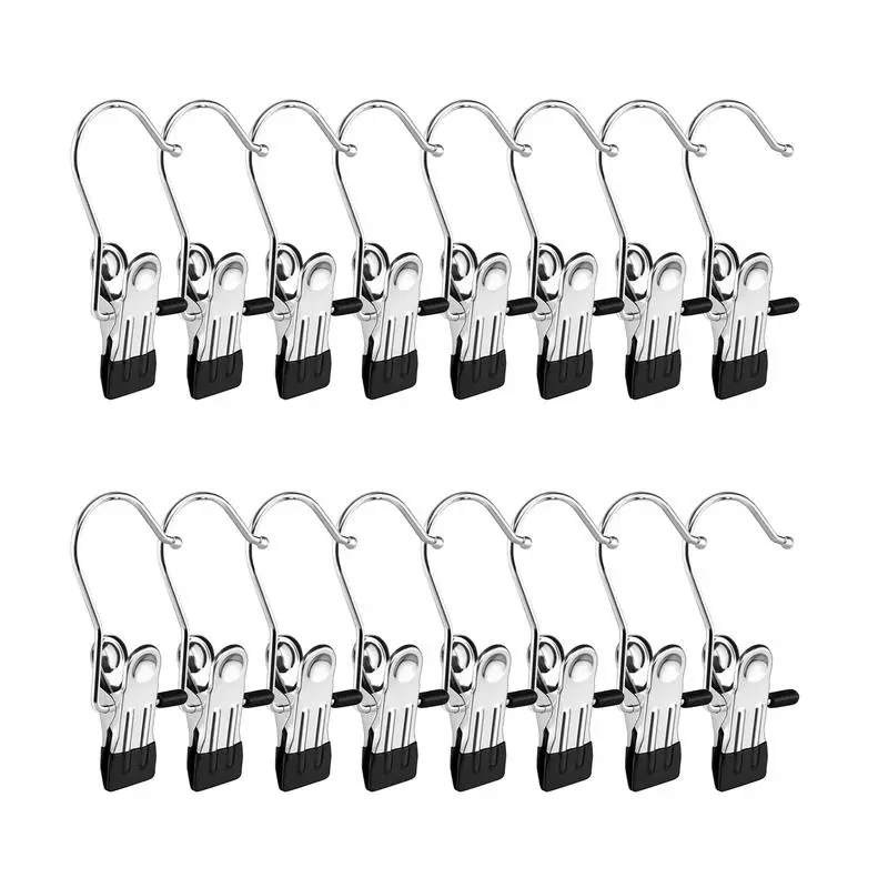 30/60Counts Boot Hangers Clips, Premium Hooks Hanging Clips, Heavy Duty Closet Hanger Organizer for Home Travel , Multi-Purpose Clips for Laundry Clothes Accessories