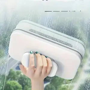 Magnetic Window Cleaner, Double-sided Magnetic Window Cleaner, Non-electric Manual Portable Glass Wiper with Dual-sided Wet Cleaning Surfaces, Window Cleaning Tool