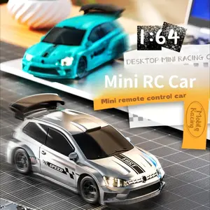 Desktop Mini Remote Control Drift Car, 1:64 Scale, 2.4GHz Wireless, Adjustable Speed, Upgraded LED Lights, USB Rechargeable, Kids Holiday Gift Choice