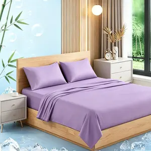 4/6pcs Extra Deep Pocket Sheets Bamboo Bed Sheet Set - kids bamboo Sheet & Pillowcase Set,Comfy Breathable & Cooling Bed Sheets Set - Hotel Luxury Bedding for Women, Men and kids- Deep Pockets, Ultra-Soft, Wrinkle Free