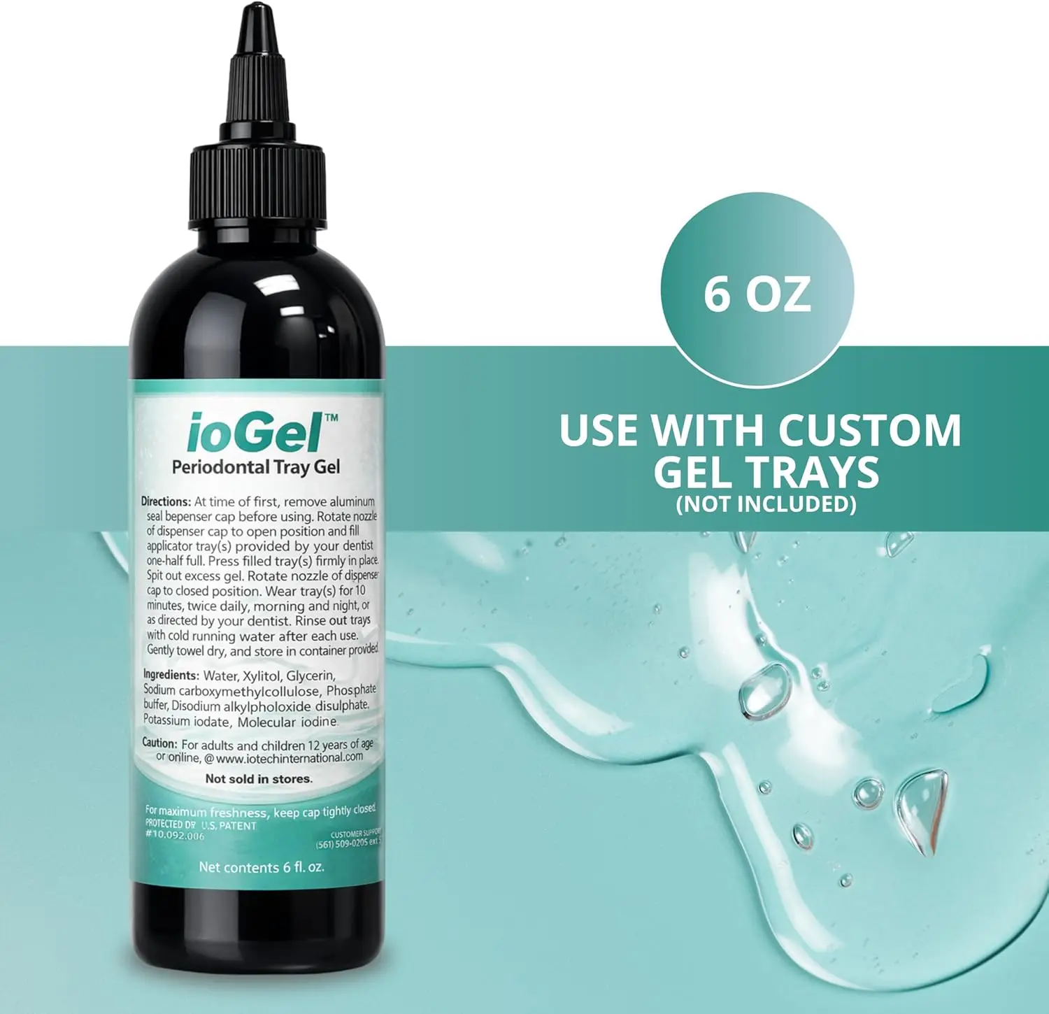 IoGel Gum Care Tray Gel with Patented Molecular Iodine – Dentist-Recommended for Deep, Below-the-Gumline Cleansing, Cleans & Freshens