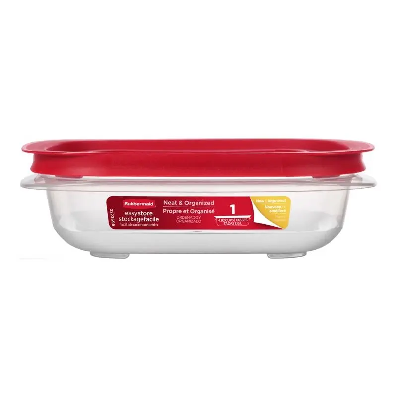 Rubbermaid Commercial Products 6093113 4.92 Cups Easy Store Clear Food Storage Container - Pack of 4