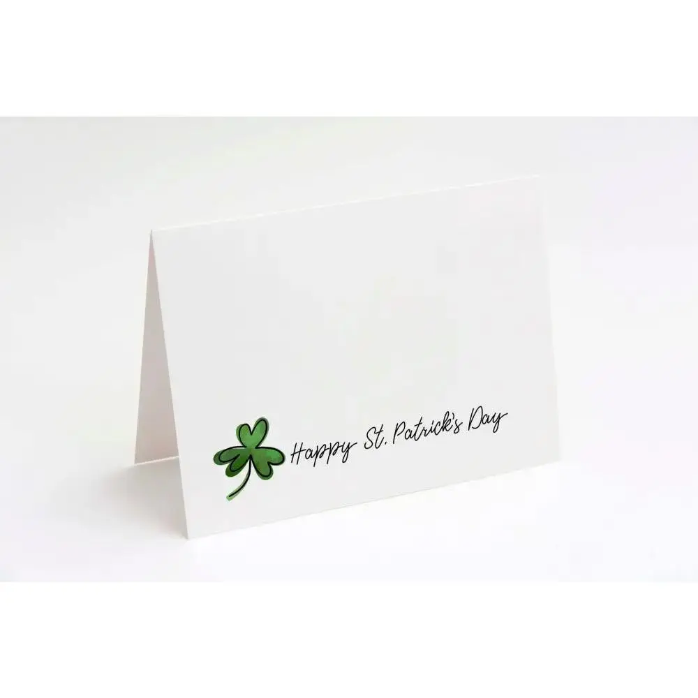 Saint Patrick’s Day Card, Doodled Shamrock