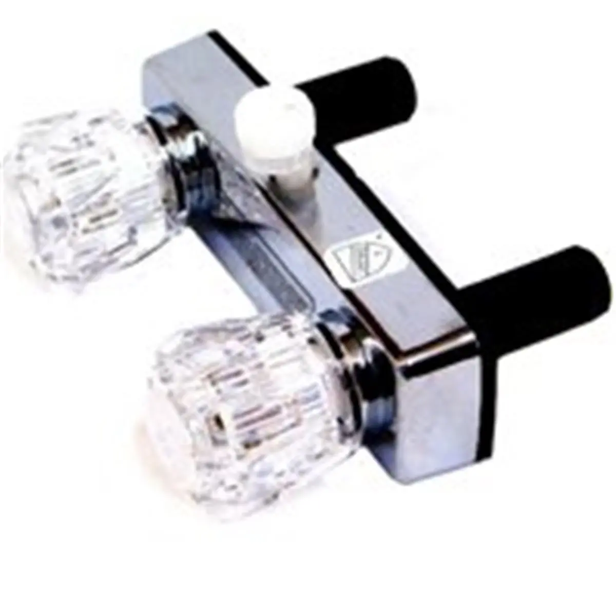 United States Hardware RV-012B Exposed Bathroom Shower Valve, 4" Center, Clean Handles, Plastic Construction, Uses No. P-138C Faucet Stem