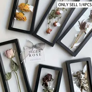 11.81in Transparent Flower Frame DIY Dried Flower Frame Home Decor Ornament Holiday Gift Box (no Flowers), Halloween Thanksgiving Christmas Present, Decoration Items