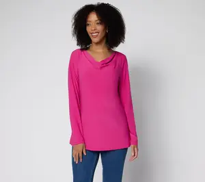 Brandis Dress Out Loud Discovery Knit Long Sleeve Drapey Top