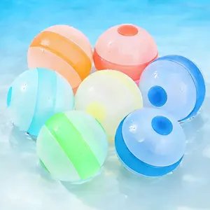 Reusable Water Balls Set of 6, Self-Sealing Quick Fill, Perfect for Kids Outdoor Summer Pool Beach Toy, Water Gun Games & Fun Activities