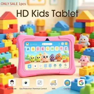Children's Tablet 1+16GB Dual Camera Vision Protection Parental Control Educational Tablet Supports WiFi Birthday Gift Suitable for Children Aged 4-12 Wireless Tablet