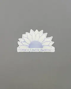 Stomach Cancer Awareness Sunflower Sticker