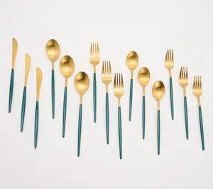 BFF Collection 20-Piece Service for 4 Goldtone Flatware Set