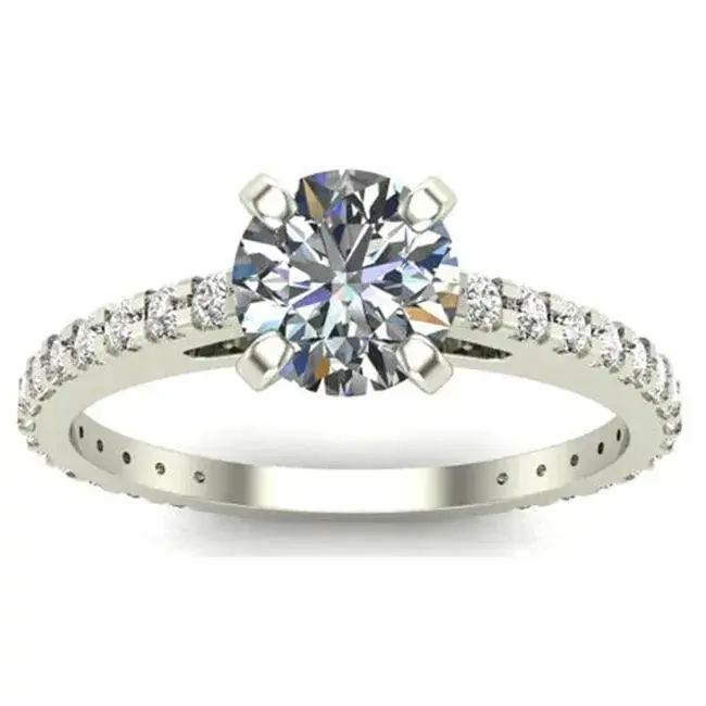 14k Lab-Grown Solitaire Diamond Engagement Ring (0.90.ct.tw)