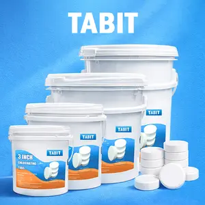 TABIT 3" Chlorine Tabs for Swimming Pool, Spa and Hot Tub, Slow Dissolving Tablets for Consistent Chlorination and Long-Lasting Protection
