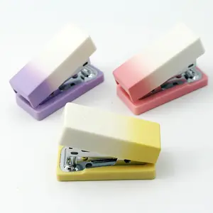 Mini Stapler with Staples, 1 Count Portable Compact Size Stapler, Office Stationery & Supplies, Office Accessories, Plastic for Home School Office Dormitory, Smart Gradient