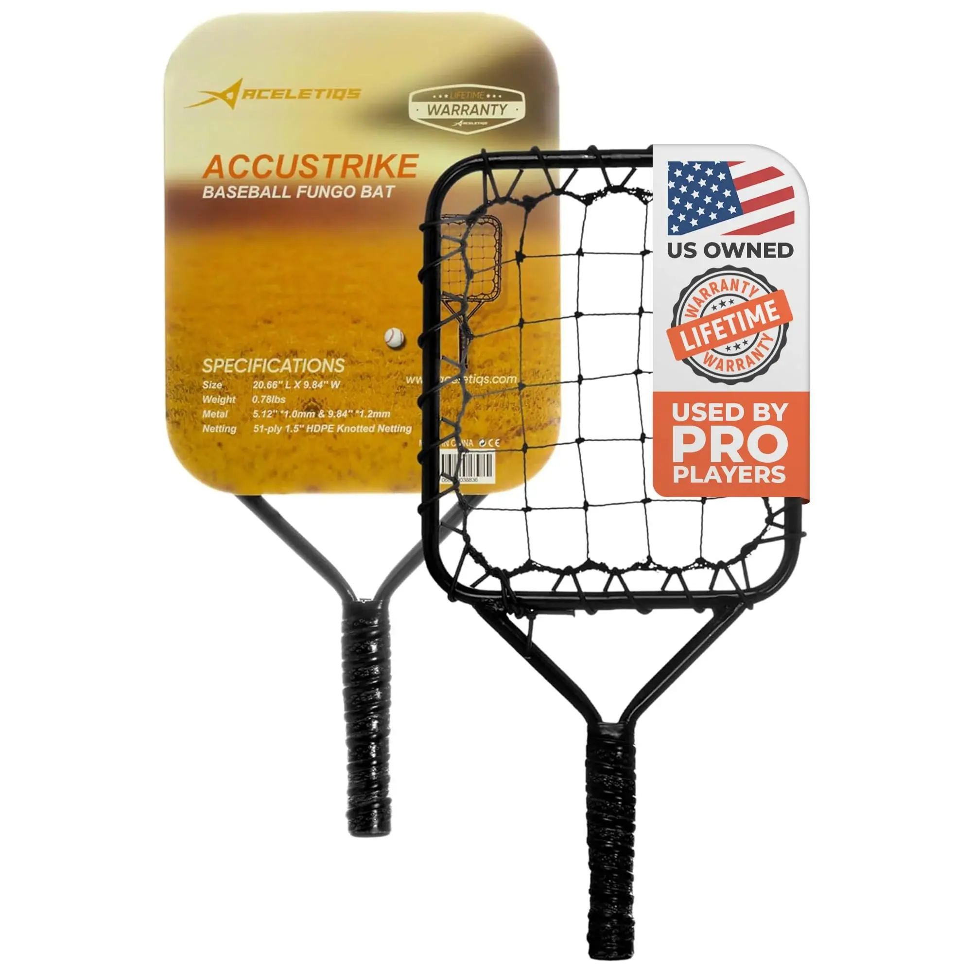 Fungo Racket Fugo Bat Baseball Racket Training Equipment | 1lb Extreme Lightweight Baseball and Softball Training Equipment | Perfect Parent/Coach Accesories