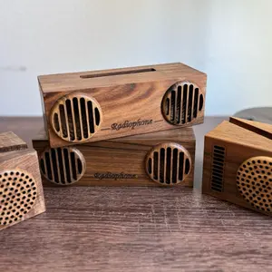 Handmade Walnut Wood Phone Speaker - Natural Sound Amplifier Eco Friendly Gift for Audio Enthusiasts