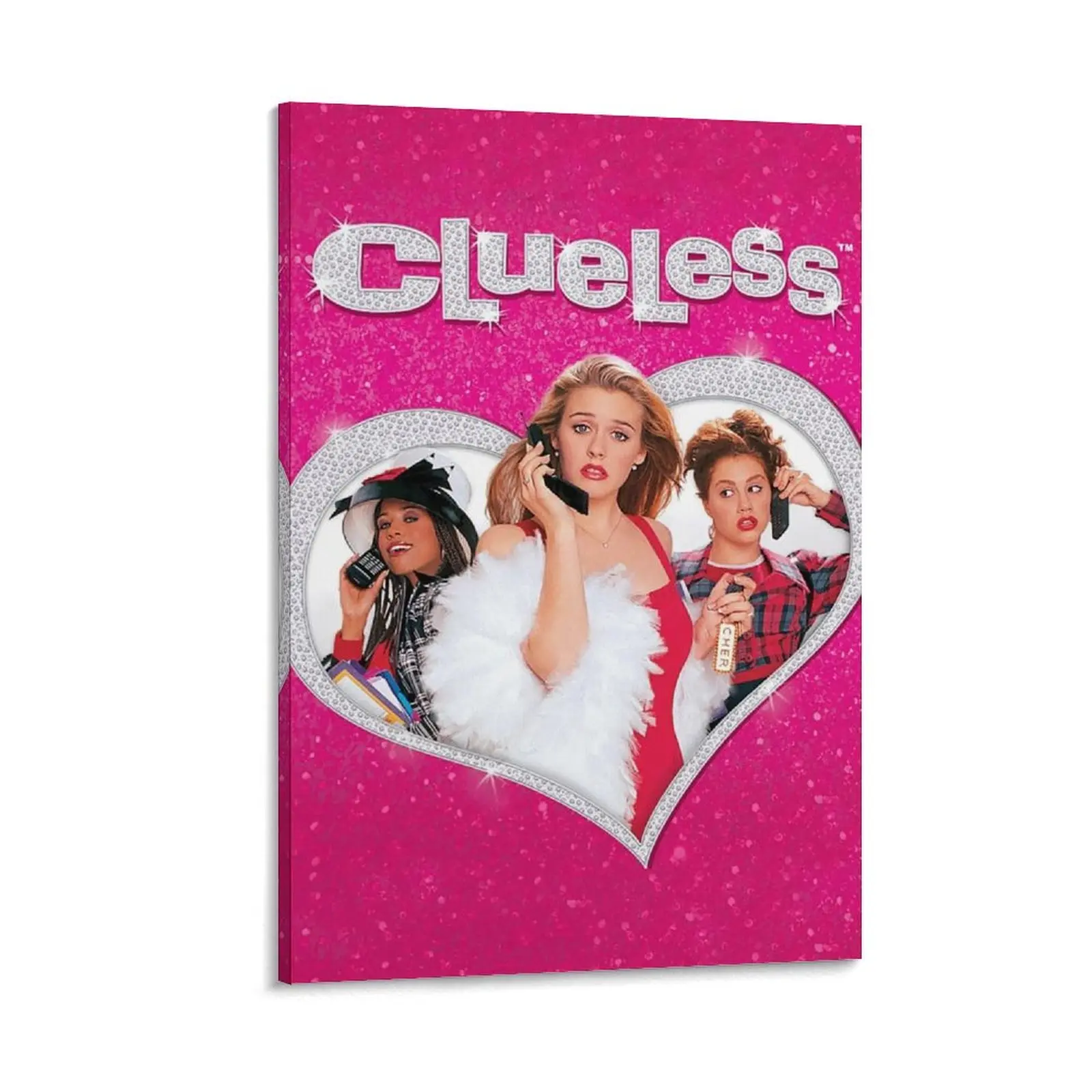 Clueless Canvas Poster (8), Wood Frame Wall Art Decor for Bedroom & Office, Artistic Photo Ornament Gift for Home Supplies, Frame-Style