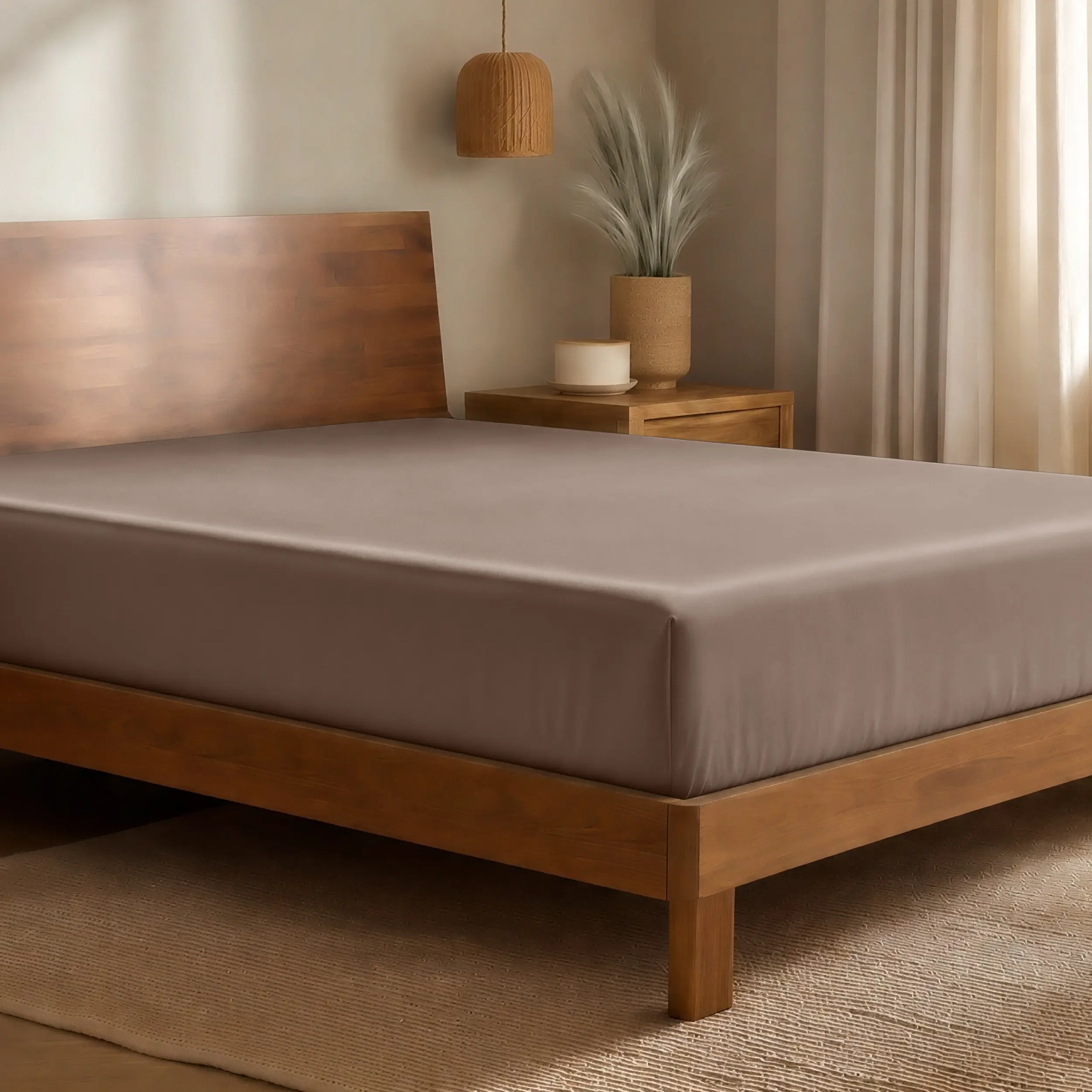 Bare Home Rayon from Bamboo Fitted Bed Sheet - Hotel Style Bedding, Cooling Silky Soft Bedding, Breathable Durable Linens, Snug Fit Sheet, Silky Bed Sheets, Bed Sheets