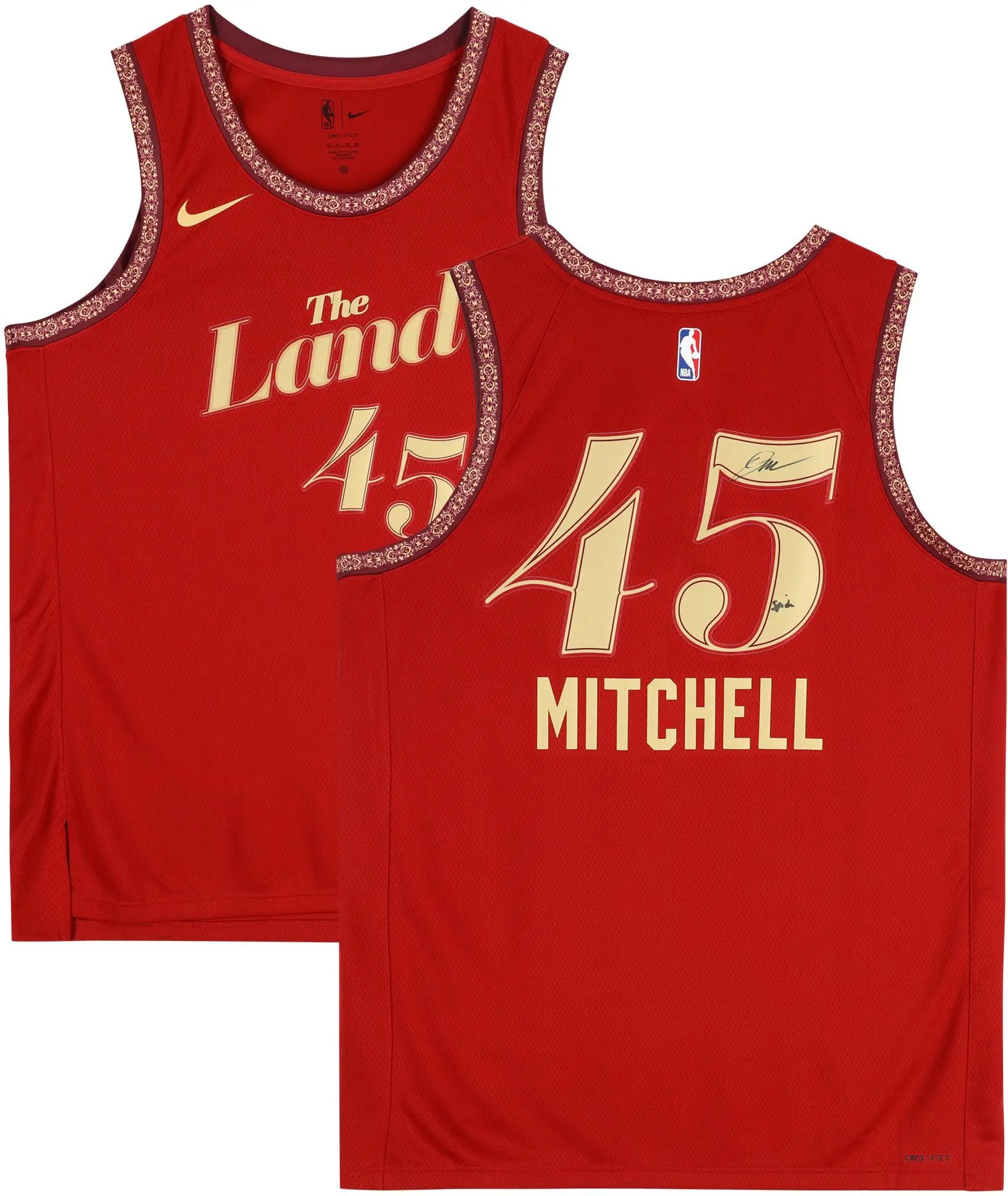 Donovan Mitchell Cleveland Cavaliers Autographed Wine Nike 2023-2024 City Edition Swingman Jersey with "Spida" Inscription - Fanatics Authentic Certified