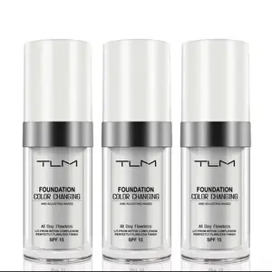 3x TLM Colour Changing Foundation Liquid base makeup foundation concealer flawless coverage for fair to medium skin tones