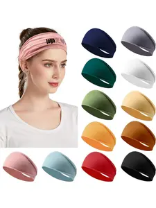 Yoga elastic headband, fitness headband, sport headband, workout headband, candy colored headband, elastic anti slip headband, solid colored headband