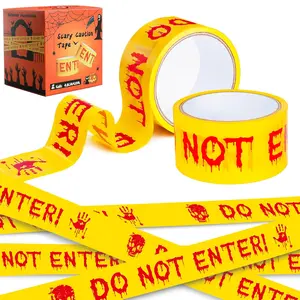 Halloween Scary Caution Tape - 2 Rolls (1.9 inch x 82 Feet)