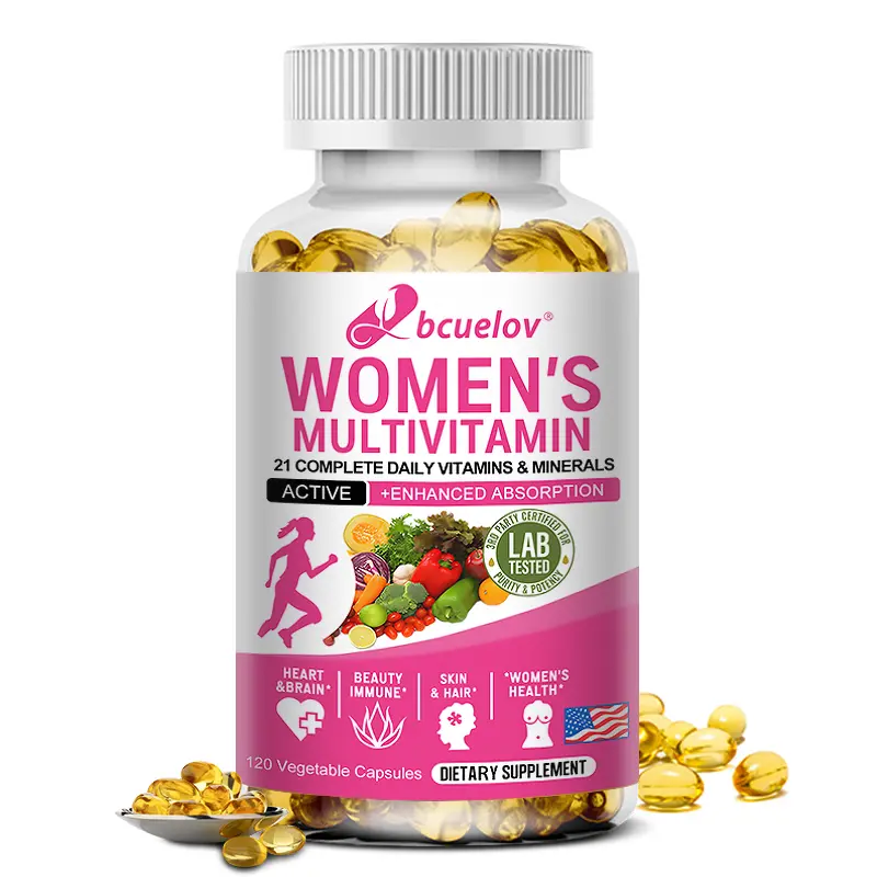 Bcuelov Women's Multivitamin Health Supplement- Supports skin health, supports heart health, supports immune health120 Capsules Bathroom