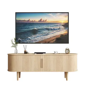 Giratree 62.99" TV Stand, Modern TV Console Table with Storage Compartment and Sliding Door, Gaming Entertainment Center with Cabinet for Living Room, Bedroom, Office