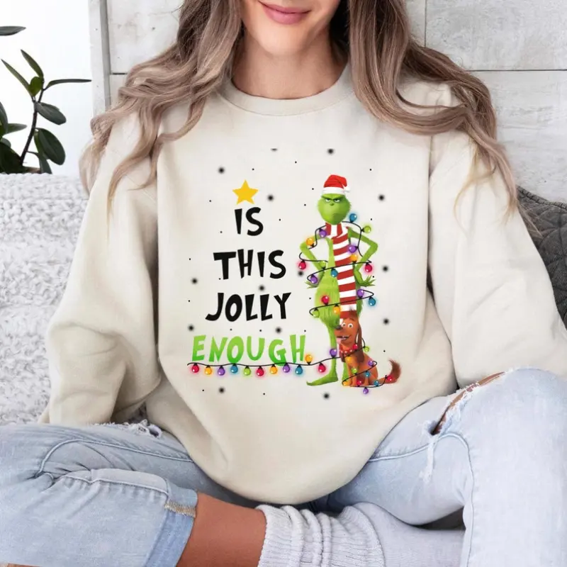 Is This Jolly Enough Shirt, Christmas Sweatshirt, The Grinc Christmas Shirt, Christmas Grinc Tshirt, Grinc Family Shirt, Grincmas Shirt