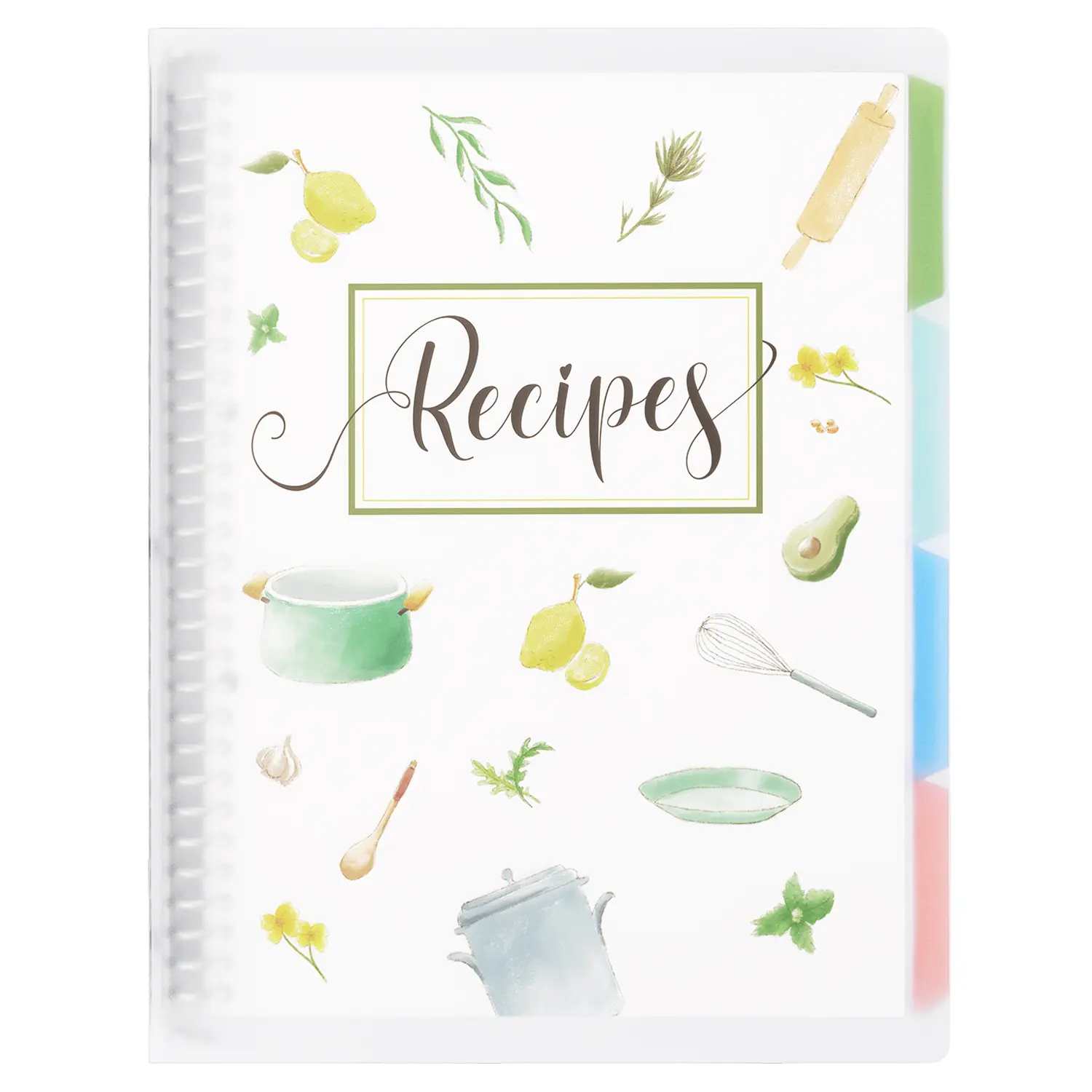 Soligt Recipe Book Journal , 8.5" x 11" Personal Blank Recipe Notebook, Removable Hardcover Recipe Journal Book Binder with 8 Dividers and 24 Tabs, Hold up to 240 Recipes Cooking Kitchen