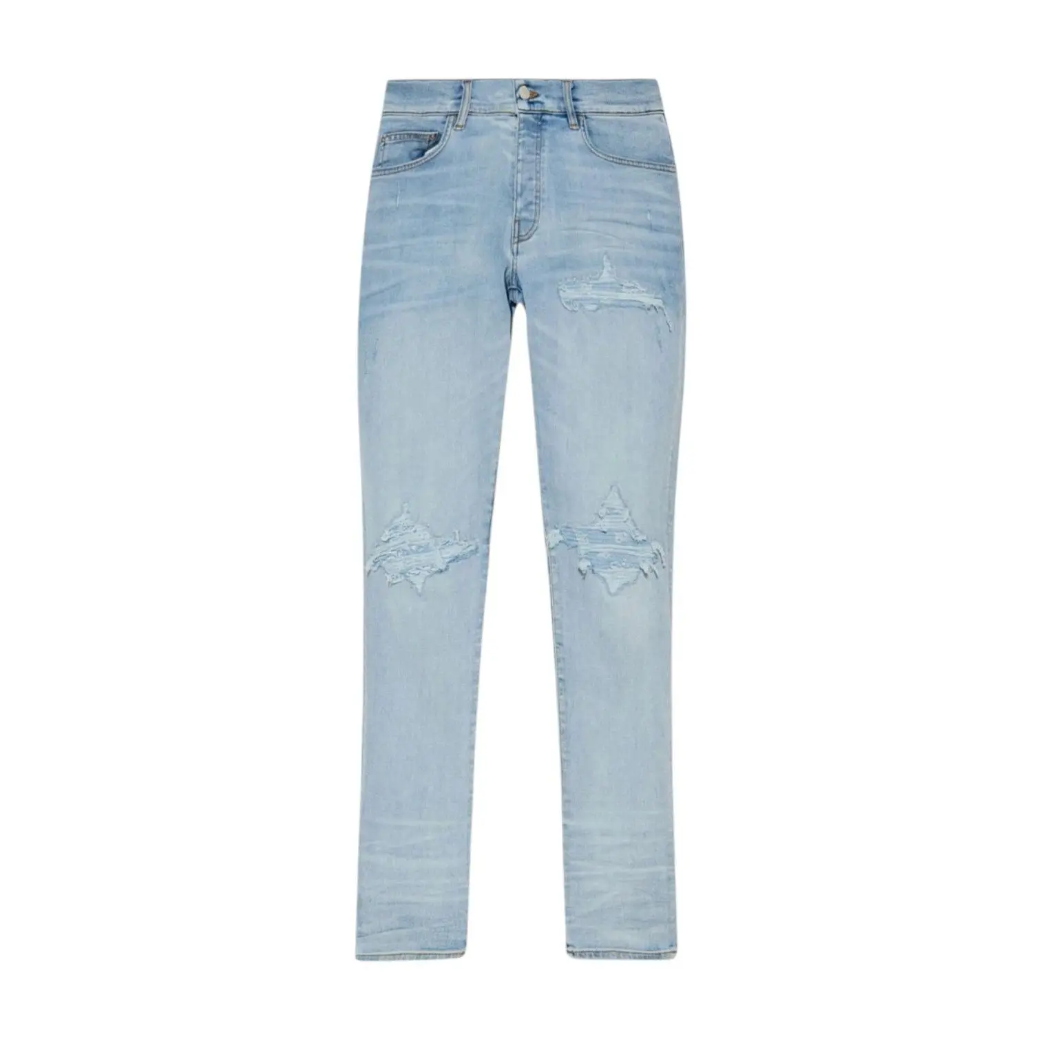 Amiri Mx1 Bandana Jacquard Jeans Sky Indigo
