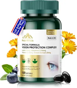 Mission Hill Foods Lutein 20mg with Zeaxanthin Supplement | 6 in 1 Vision Protection Complex for Eye Health, Macular & Blue Light Support | 120 Softgels - 4 Month Supply | Non-GMO, Gluten Free