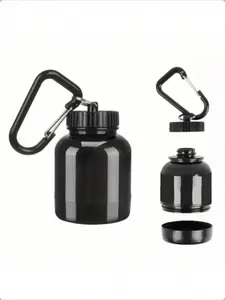 Protein Powder Bottle, Outdoor Hiking Fitness Water Bottle with Keychain, Portable Mini Cup, Gym Funnel, Small Pill Box